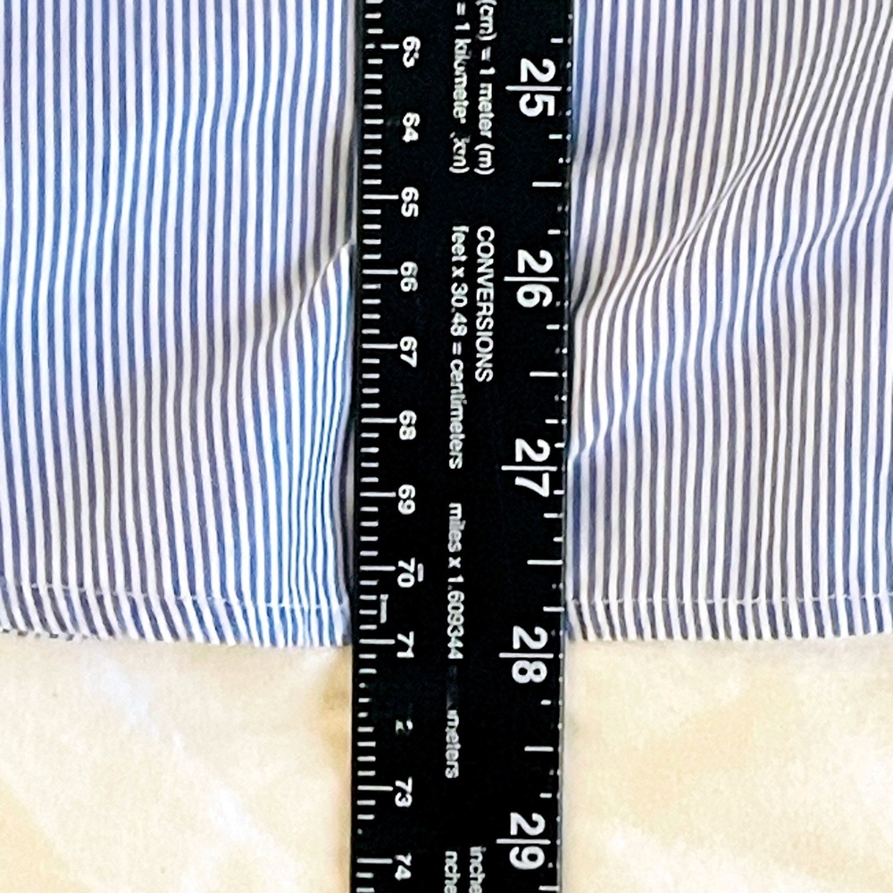 Polo Jeans Co Ralph Lauren Shirt Mens Medium Blue White Stripe Flag 90s Vintage - Picture 5 of 9
